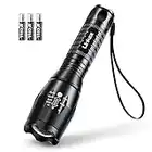 Linkax Torcia LED alta potenza Torcia elettrica Torce LED Flashlight 800LM Fuoco Regolabile Impermeabile 5 modalità di illuminazione Torcia tattica (1)