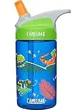 CamelBak eddy Kids Water Bottle - CamelBak Kids Big Bite Valve - Spill Proof - Water Bottle For Kids - BPA-Free Water Bottle - 12oz, Iguanas
