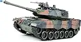 s-idee® RC Panzer S822 German Leopard militär Camouflage grün 1:18 2.4 Ghz Battle Tank mit Schussfunktion