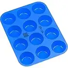 Kitchen Helpis® 12 pezzi stampo muffin in silicone e senza BPA, teglia muffin, stampi muffin, stampi per muffin, teglia per muffin, formine per muffin da forno, teglie per muffin