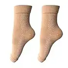 2 paires de chaussettes anti-douleur Heelsium, chaussettes apaisantes pour neuropathie, manchon de compression de la cheville avec soutien de la voûte plantaire (S/M, Couleur)