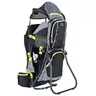 DROMADER Baby Carrier | Child’s up to 48,5 lbs | Comfortable for Parents | Practical Pockets | with Side Mirror | Toddler Hiking Backpack | with Rain Cover & Sun Canopy Shield (Black and Yellow)