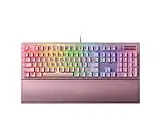 Razer BlackWidow V3 (Interruptor Vierde) - Teclado Mecánico para Juegos (Interruptores Mecánicos Clicky, Teclas ABS Doubleshot, Roller Digital Multi-Fucntion) Diseño US | Quartz Rosa