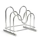 LENITH 304 Stainless Steel Wire Cutting Board Holder, Cutting Board Rack Organizer Kitchen with 2 Sectional