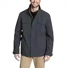 Dockers Men's Soft Shell Stand Collar Car Coat Bib Jacket, Midnight Heather, Large