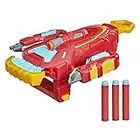 Hasbro Marvel Avengers Mech Strike Iron Man Strikeshot Gauntlet Role Play Toy with 3 NERF Darts, Pull Handle to Expand, for Kids Ages 5 and Up, F0266