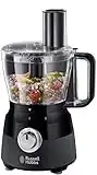 Russell Hobbs 24732 Desire Food Processor, 1.5 Litre Food Mixer with 5 Chopping, Slicing and Dough Attachments, Matte Black, 600 W