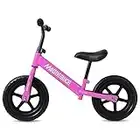 MAGIKBIKE Bicicletta Senza Pedali| Bici da Equilibrio | Prima Bici Senza Pedali | Balance Bike | Manubrio e Sedile Regolabili | De 3 a 5 Anni (Rosa)