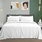 LIANLAM King 6 Piece Bed Sheets Set - Super Soft Brushed Microfiber 1800 Thread Count - Breathable Luxury Cooling Sheets Deep Pocket - Wrinkle and Fade Resistant - Hypoallergenic (White, King)