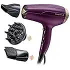 Remington Secador de Pelo Your Style, Iónico, Cabello Sin Encrespamiento, 2300 W, Silencioso, 3 Temperaturas, 2 Velocidades, D5219, Color Púrpura, Con 3 accesorios