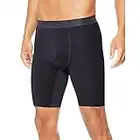 Hanes Men's Sport Performance Compression Short, Ebony/Ebony, Medium