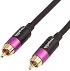 Amazon Basics - Cable para subwoofer (2,4 m), Oro