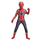 RNGNBKLS Enfant Spiderman Déguisement Carnaval d'halloween Cosplay Party Fantaisie Costume Super Héros Spandex/Lycra,A-150?140-159cm?