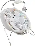 ​Fisher-Price Sweet Snugapuppy Deluxe Bouncer, Portable Bouncing Baby Seat with Overhead Mobile, Music, and Calming Vibrations