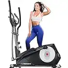 YOUNGFIT Elliptical Machine, 95% Installed Foldable Elliptical Machine for Home, 22 Resistance Levels with Large LCD Monitor Eliptical Exercise Machine