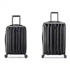 DELSEY Paris Titanium DLX Hardside Luggage with Spinner Wheels, Black, 2-Piece Set (21/25)