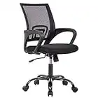 Office Chair Ergonomic Desk Chair Mesh Computer Chair Lumbar Support Modern Executive Adjustable Stool Rolling Swivel Chair for Back Pain (Black)
