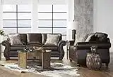 Roundhill Furniture Leinster Sofas, Espresso