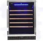 Danby Silhouette SWC057D1BSS Built In Wine Cooler, Under Counter Wine Chiller In Stainless Steel Look - For Kitchen, Home Bar