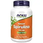 NOW Supplements, Natural Spirulina 500 mg with Beta-Carotene (Vitamin A) and Vitamin B-12, and naturally occurring Protein and GLA (Gamma Linolenic Acid), 120 Veg Capsules