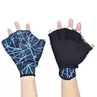 Webbed Swim Gloves | Swim Hand Fins for Men - Webbed Water Gloves for Water Aerobics, Aquatic Fitness, and Swim Training Bavokon