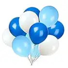 KADBANER White Blue Light Blue Balloons,100-Pack,12-Inch Latex Balloons