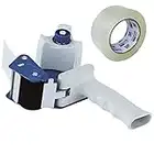 Heavy Duty Packing Tape Gun for 2" Width Tape, Hold up to 200M Length Roll, Plus 1 Roll of Packing Tape 1.88" x 50M, PERFECTAPE Brand