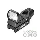 ESSLNB Red Dot Caccia 4 Reticoli 5 Impostazioni di Luminosità Punto Rosso per Fucile con Attacco per Guida Weaver/Picatinny da 20 mm/ 22 mm Impermeabile Antiurto per Caccia