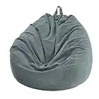 Pana Puff Pera sin Relleno para Adultos y Niños, Chickwin Exterior y Interior Bean Bag Bolsa de Frijol para Silla Tumbona Perezosa Funda para Sillón Cubierta de Sillón (Antracita,85x110cm)