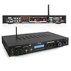 PYLE PDA7BU-Upgraded Premium Rack Mount Bluetooth Receiver-Black