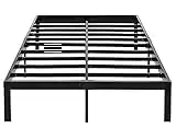 Eavesince California King Bed Frames 18 Inch Tall Max 1000 Pound Heavy Duty Sturdy Metal Steel Cali King Size Platform No Box Spring Needed Black