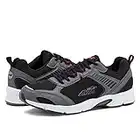 Avia Forte - Scarpe da corsa da uomo, leggere, da trail o corsa, da uomo, colore verde, nero o grigio, Nero/Castle Rock/Peperoncino, 41 EU