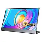 EVICIV Portable Monitor, 14″ tragbarer USB C Monitor 1920 * 1080 Full HD IPS Gaming Monitor 100% SRGB IPS Externer Mobiler Bildschirm mit HDMI/Typ-C/USB-C, für Laptop/PC/Mac/PS4/Xbox/Telefon-Silber