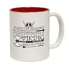 123t Funny Mugs - Always Be Yourself Viking Red Novelty Birthday Gift Present Christmas Coffee Cup Boxed