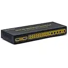 Matrix UHD 6x2 Splitter Switcher commutatore | ARC e PIP| con Telecomando uscita ottica SPDIF e jack da 3,5mm, stereo, Dolby 5.1 Surround | Full HD, UHD, 4K, 4K*2K HDCP 2.0, compatibile HDMI 1.4 …