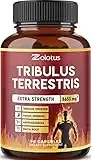 Zolotus Tribulus Terrestris, 8650mg Per Capsule, High Potency with Ashwagndha, Panax Ginseng, Saw Palmetto, Maca, Shilajit. Boost Energy, Mood, Stamina & Performance, for Men & Women, 3 Months Supply.