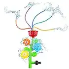 Toyvian Wassersprinkler für Kinder, Sich drehendes Blumensprinkler-Spritzspielzeug mit rotierenden Düsen, Wasser wackelt Spielzeug, Schwimmbad, Garten, Rasen, Spielen im Freien