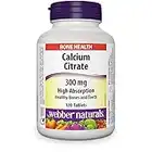 Webber Naturals Calcium Citrate, 120 Tablets, High Absorption, Helps Support Bones and Teeth, Vegan