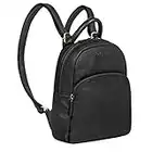 STILORD 'Ruby' Daypack Damen Leder Rucksack Kleiner Lederrucksack Vintage Rucksackhandtasche Cityrucksack für Ausgehen Shopping Tagesrucksack S Echtleder, Farbe:schwarz