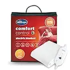 Silentnight Comfort Control Electric Blanket Double - Heated Electric Underblanket with 3 Heat Settings, Fast Heat Up, Overheat Protection and Easy Fit Straps - Machine Washable - Double 135x120cm