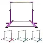 GLANT Gymnastic Kip Bar,Horizontal Bar for Kids Girls Junior,3' to 5' Adjustable Height,Home Gym Equipment,Ideal for Indoor and Home Training,1-4 Levels,300lbs Weight Capacity (Purple)