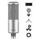 Donner DC-20, Microfono a Condensatore, Kit Microfono Cardioide Podcast con Treppiede, Supporto Antiurto, Schermo Antivento, Cavo XLR e Custodia, Microfono Professionale a Diaframma Largo da 16 mm