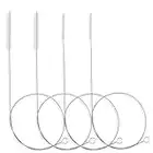 Lot de 4 brosses de nettoyage de 101,6 cm pour nettoyer la paille, le kegerator, le tube d'alimentation, le siphon, le drain du toit ouvrant, le drain du réfrigérateur (blanc)