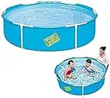 BESTWAY 56283 - Piscina Desmontable Tubular Infantil Mi Primera Piscina 152x38 cm 580 Litros con Válvula de drenaje Marcos Anticorrosión y Parche de Reparación