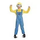 Bob Minions Costume for Toddler, Official Minion Jumpsuit for Kids, Classic Size Medium (3T-4T) Multicolored
