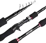 Goture 24T fibra de carbono telescópica caña de pescar ligera Spinning & Casting Rod para Bass Touct agua dulce salada