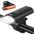 Nestling® Luci Bicicletta LED Ricaricabili USB, Luce 3000 Lumen 3 T6 LEDs Bici Super Luminoso IP65 Impermeabile Luci Bici Anteriori e Posteriori, Super Luminoso 5 modalità