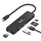 TSUPY Hub USB C 5 in 1 USB 3.0 Adattatore USB C USB to USB 3.0 Lettore Schede SD Micro SD Adattatore Micro SD Lettore Micro SD USB C Hub USB C to USB C Adattatore USB C Adattatore per MacBook Air ECC