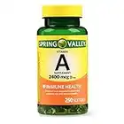Spring Valley Vitamin A Softgels, 2400mcg, 250 Count