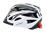 uwyelect Bike Helmet for Adult Men Women Bicycle Helmet with LED Light and Detachable Visor Lightweight Road Cycling Helmet for Ladies Teenager Size 54 to 62CM CE Certified